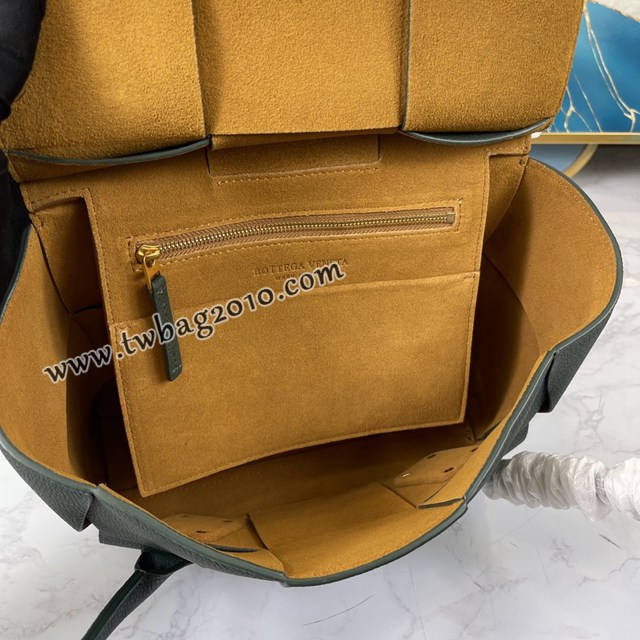Bottega veneta高端女包 KF009 寶緹嘉爆款ARCO編織款荔枝紋松石綠手提包 BV經典款ARCO蝙蝠包  gxz1221